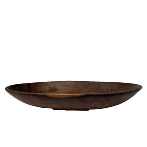 Elegant Brown Wooden Serving Bowl